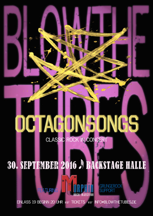 160930_BTT_Backstage_Poster_2016_klein Poster 30.09.2016 Backstage (Halle) Blow The Tubes & Morphin